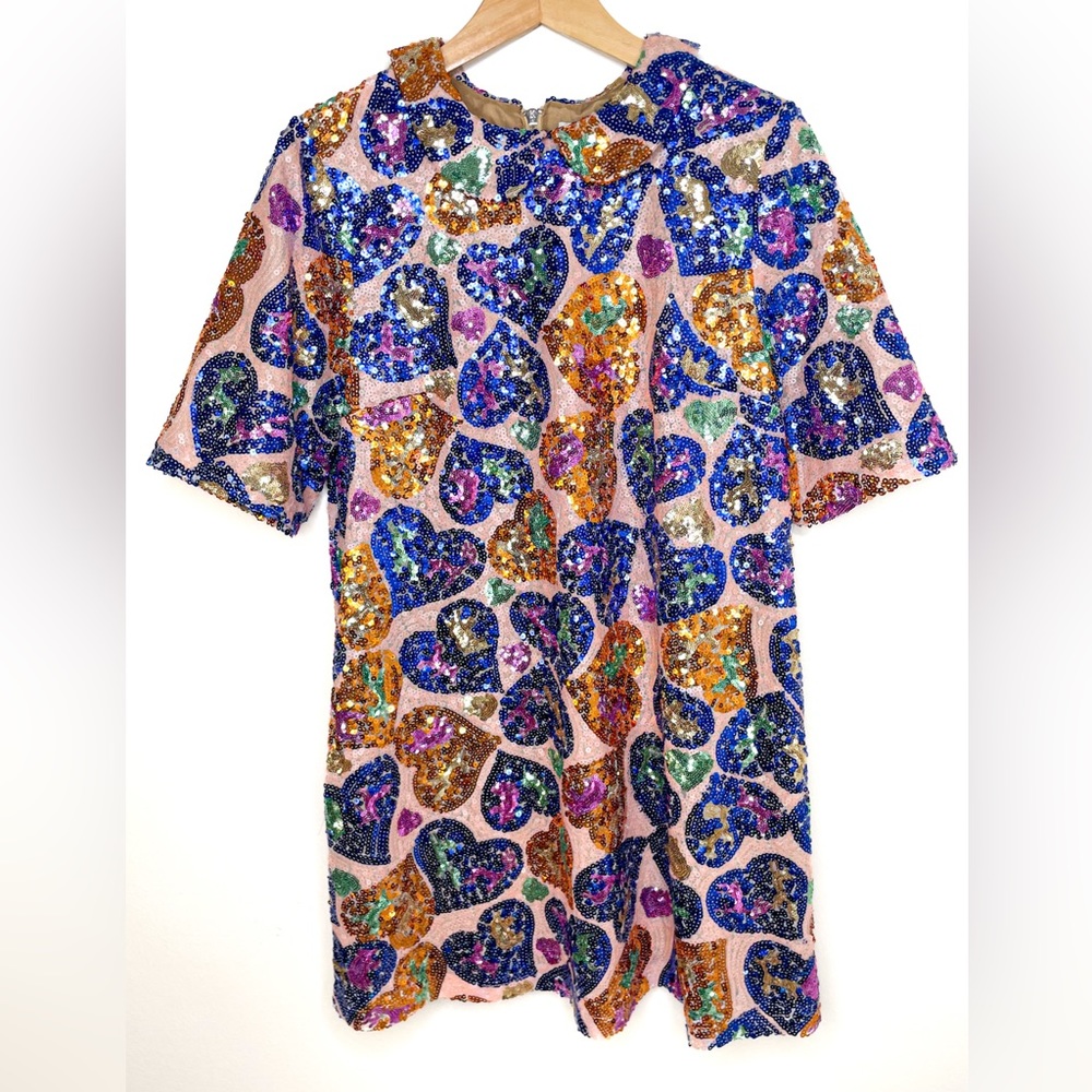 Sequin Heart Swing Dress, Ivana Helsinki
